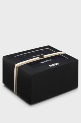 Gift-boxed two-pack of socks with metallic thread, Black