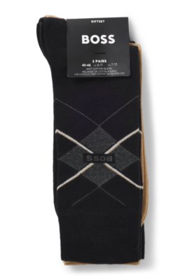 Boss Gift-boxed three-pack of cotton-blend socks övrigt herr – bild 3