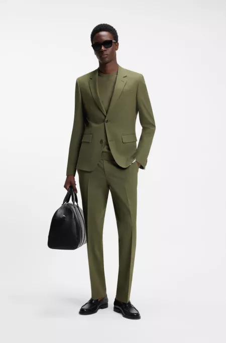 Costume deux pièces Slim en laine mélangée stretch