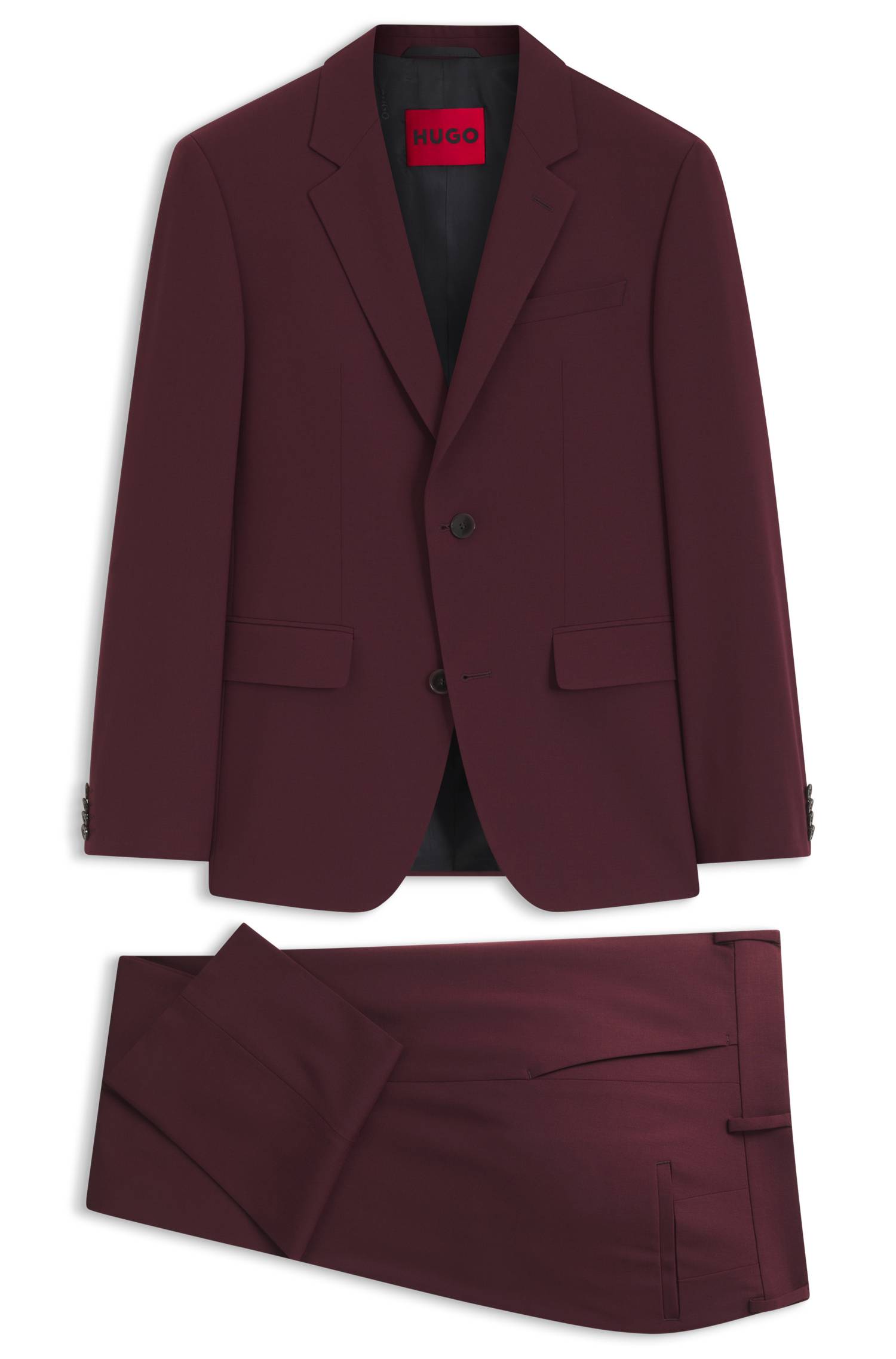 Hugo Two-piece slim-fit suit in a stretch wool blend kostymer herr – bild 4