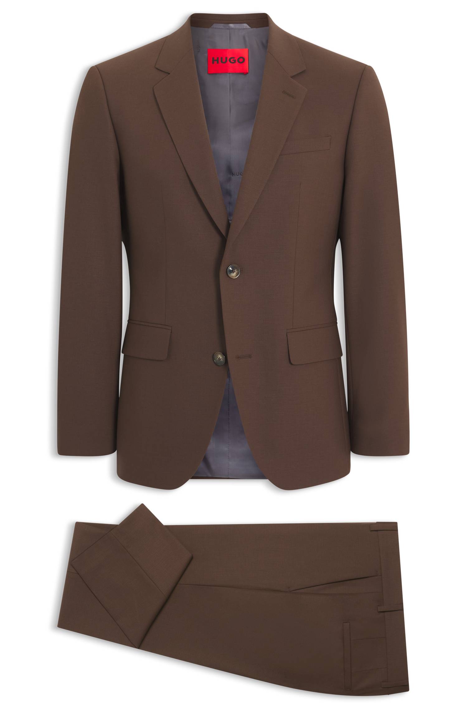 Hugo Two-piece slim-fit suit in a stretch wool blend kostymer herr – bild 4
