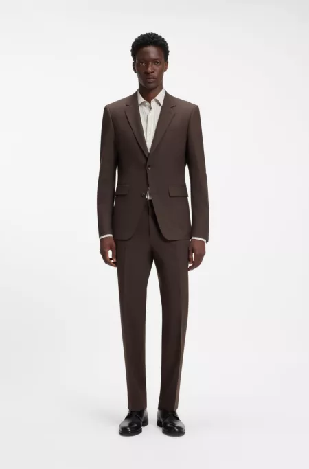 Costume deux pièces Slim en laine mélangée stretch
