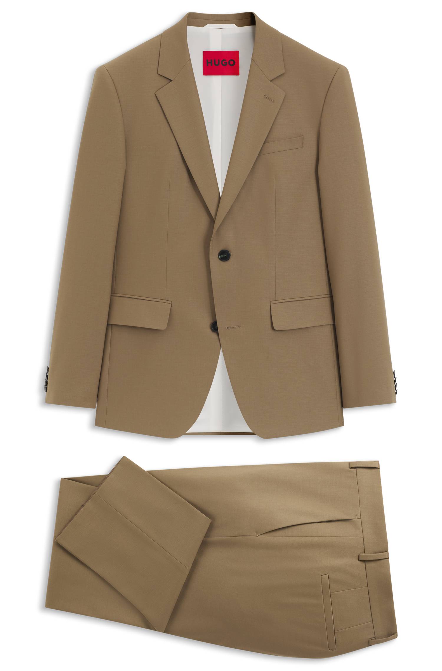 Hugo Two-piece slim-fit suit in a stretch wool blend kostymer herr – bild 4