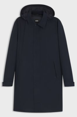 Gore-Tex performance coat with padded design, Dark Blue