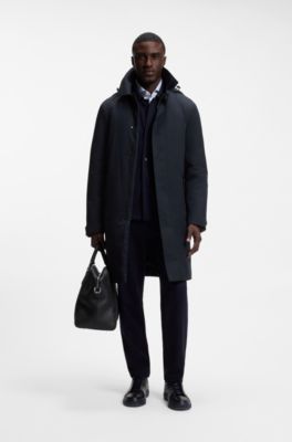 Gore-Tex performance coat with padded design, Dark Blue