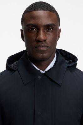 Gore-Tex performance coat with padded design, Dark Blue