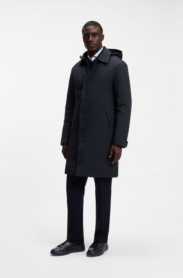 Gore-Tex performance coat with padded design, Dark Blue