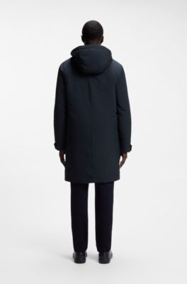 Gore-Tex performance coat with padded design, Dark Blue
