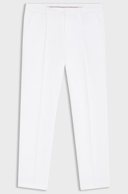 Formal trousers in a cotton blend, White