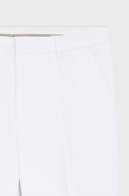 Formal trousers in a cotton blend, White