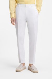 Formal trousers in a cotton blend, White