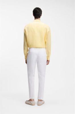 Formal trousers in a cotton blend, White