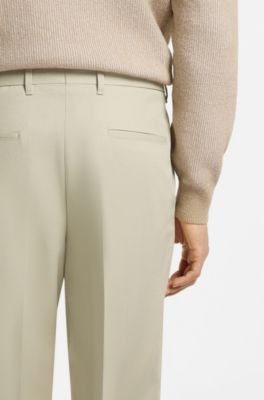 Formelle bukser i bomuldsblanding, Hvid