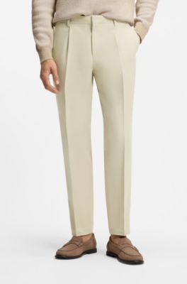 Formal trousers in a cotton blend, White