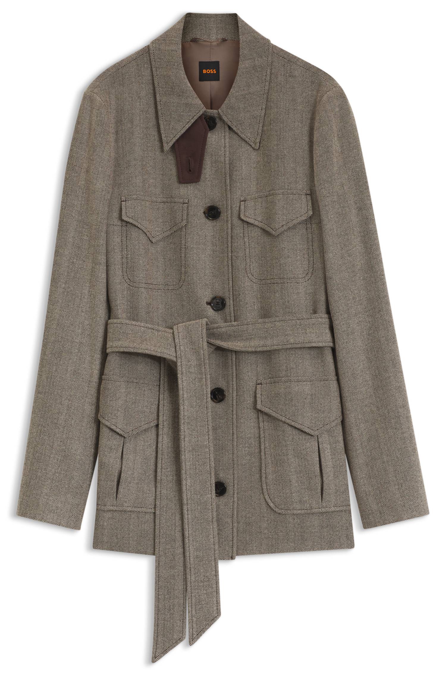 Boss Regular-fit jacket in herringbone-structured flannel kavajer & blazers – bild 4