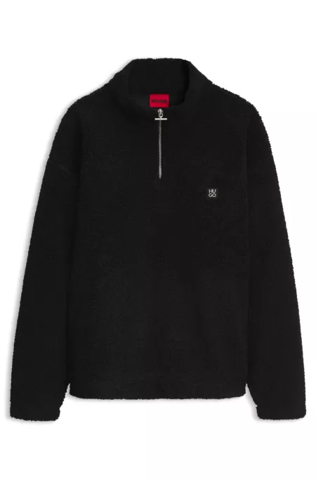 Relaxed-fit sweatshirt in sherpa fleece