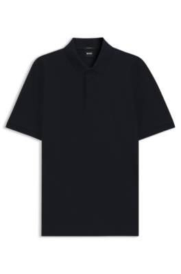 Geometric-jacquard polo shirt in cotton 4