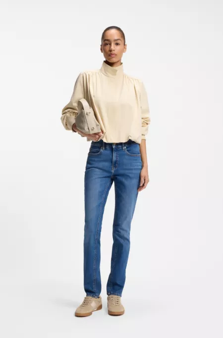 Woven crossbody bag with Double B monogram