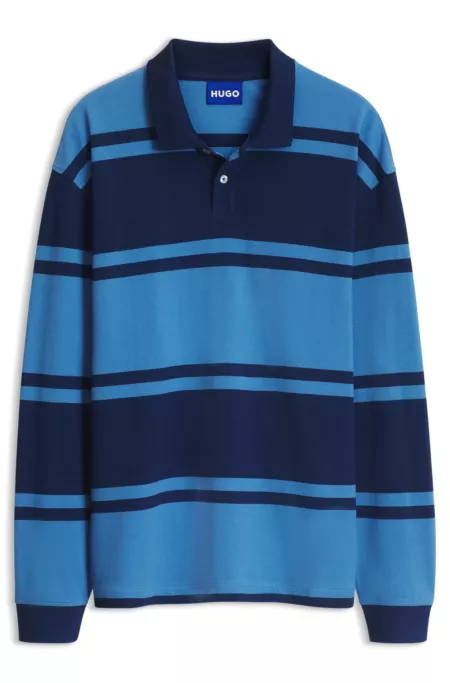 Polo en coton à rayures