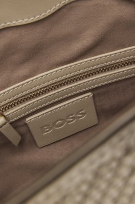 Boss Woven shoulder bag with Double B monogram axelremsväskor dam – bild 5