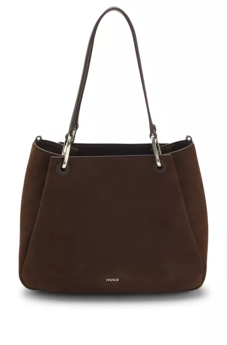 Kleine Tote Bag mit goldfarbenen Metalldetails