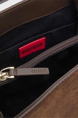 Small tote bag with gold-tone hardware, Dark Brown