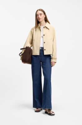 Small tote bag with gold-tone hardware, Dark Brown