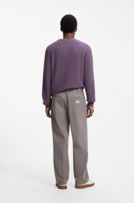 Hugo Pleated trousers in brushed stretch-cotton twill casual byxor herr – bild 2