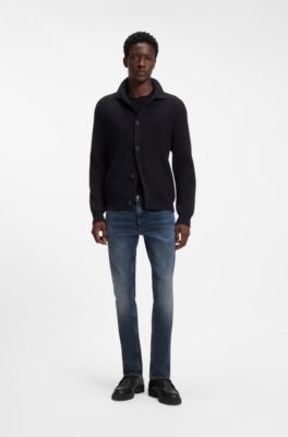 Extra-slim-fit jeans in dark-blue stretch denim, Dark Blue