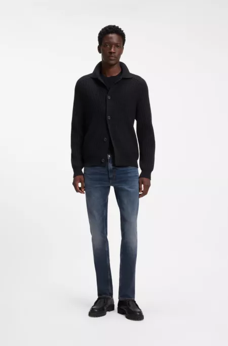 Extra Slim-Fit Jeans aus dunkelblauem Stretch-Denim