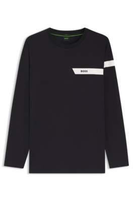Boss Stretch-cotton T-shirt with logo print herr – bild 4
