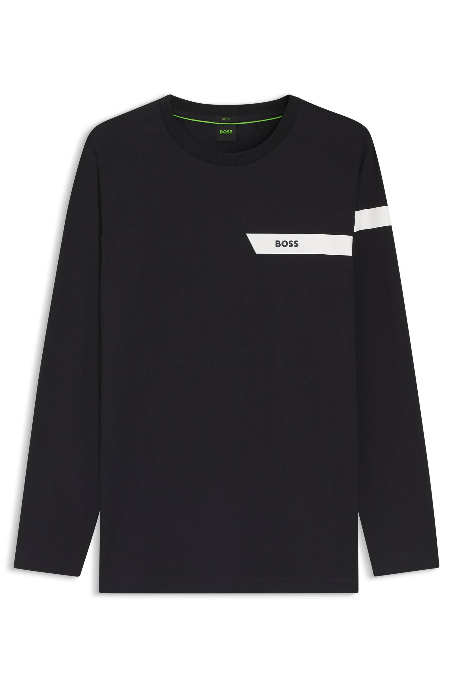 Boss Stretch-cotton T-shirt with logo print herr – bild 4
