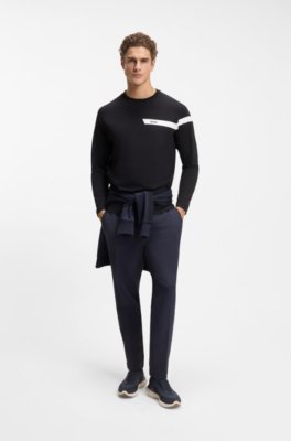 Boss Stretch-cotton T-shirt with logo print herr – bild 2