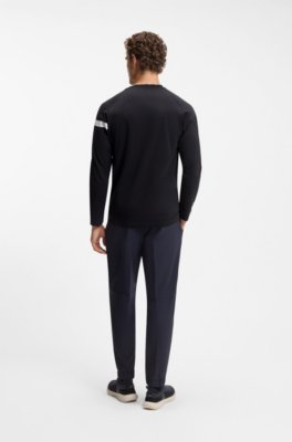 Boss Stretch-cotton T-shirt with logo print herr – bild 3