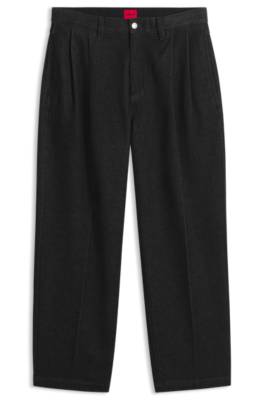 Hugo Relaxed-fit jeans in heavyweight black denim herr – bild 4