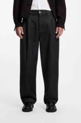 Relaxed-fit jeans in heavyweight black denim