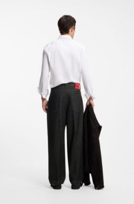 Relaxed-fit jeans in heavyweight black denim, Black