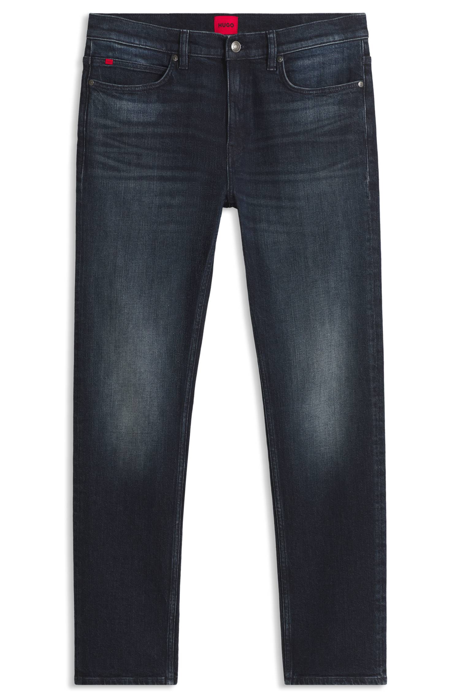 Hugo Slim-fit jeans in vintage-wash stretch denim herr – bild 4