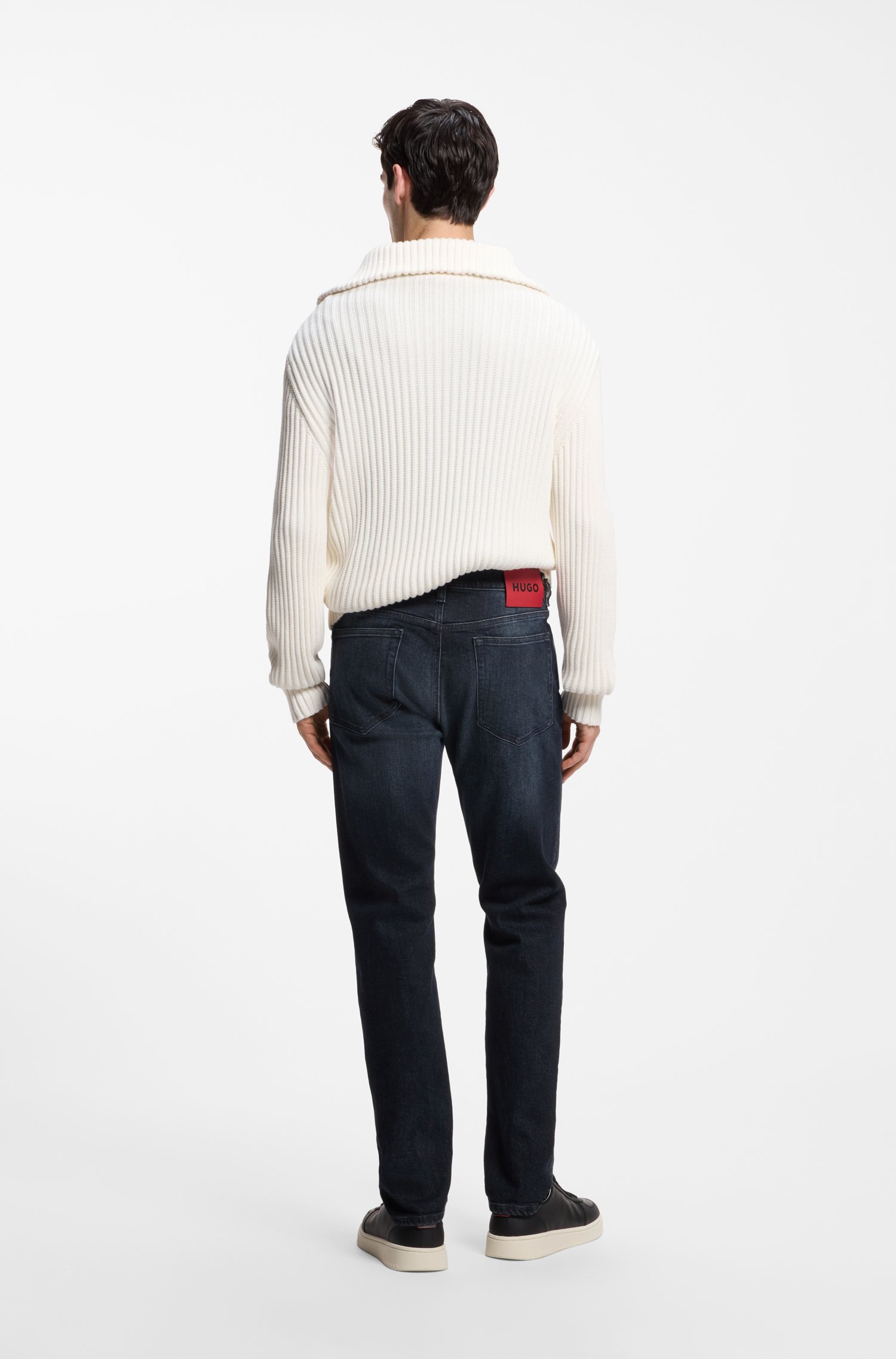 Hugo Slim-fit jeans in vintage-wash stretch denim herr – bild 2
