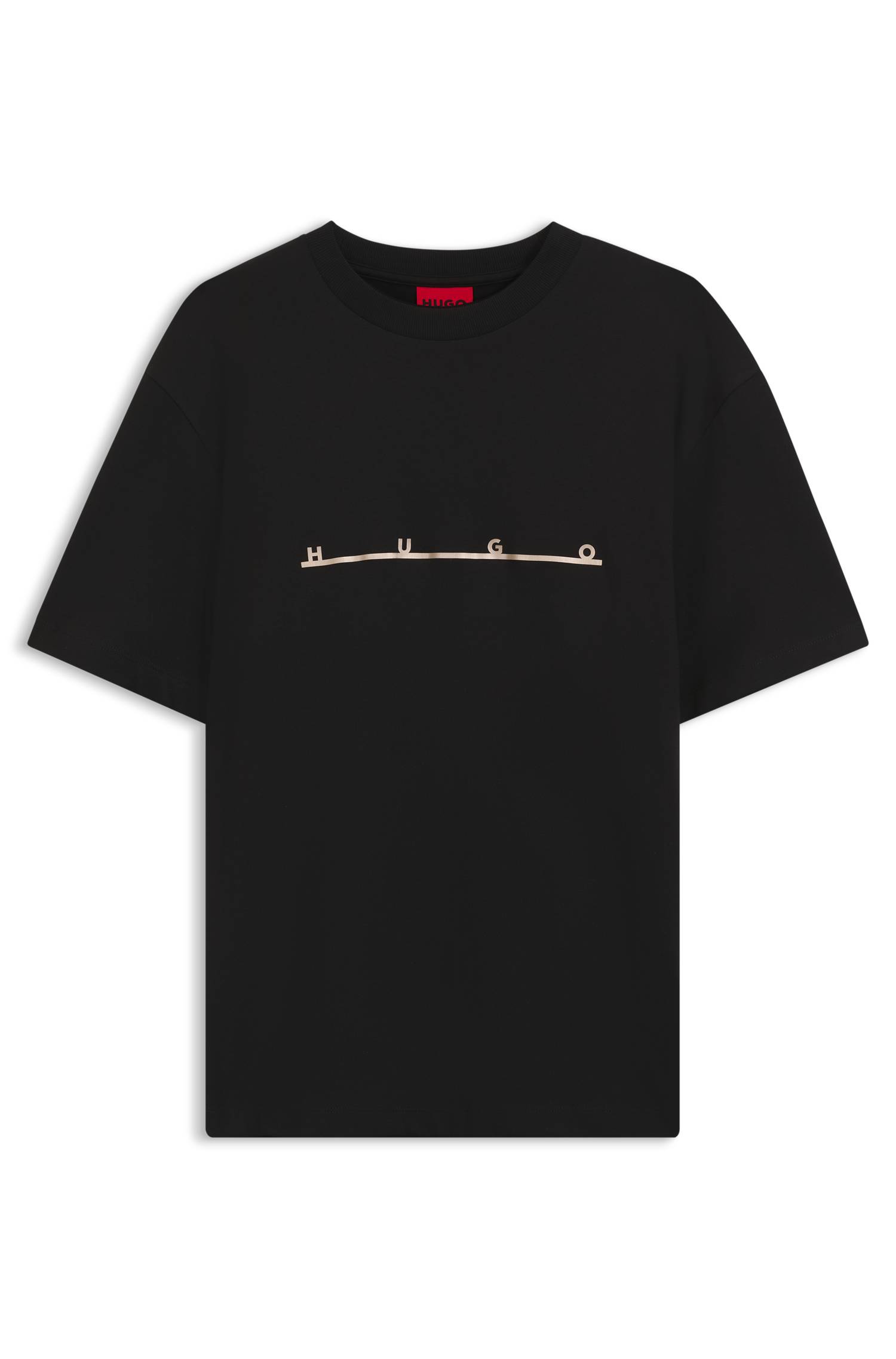 Hugo Relaxed-fit T-shirt with zigzag stitching detail herr – bild 4