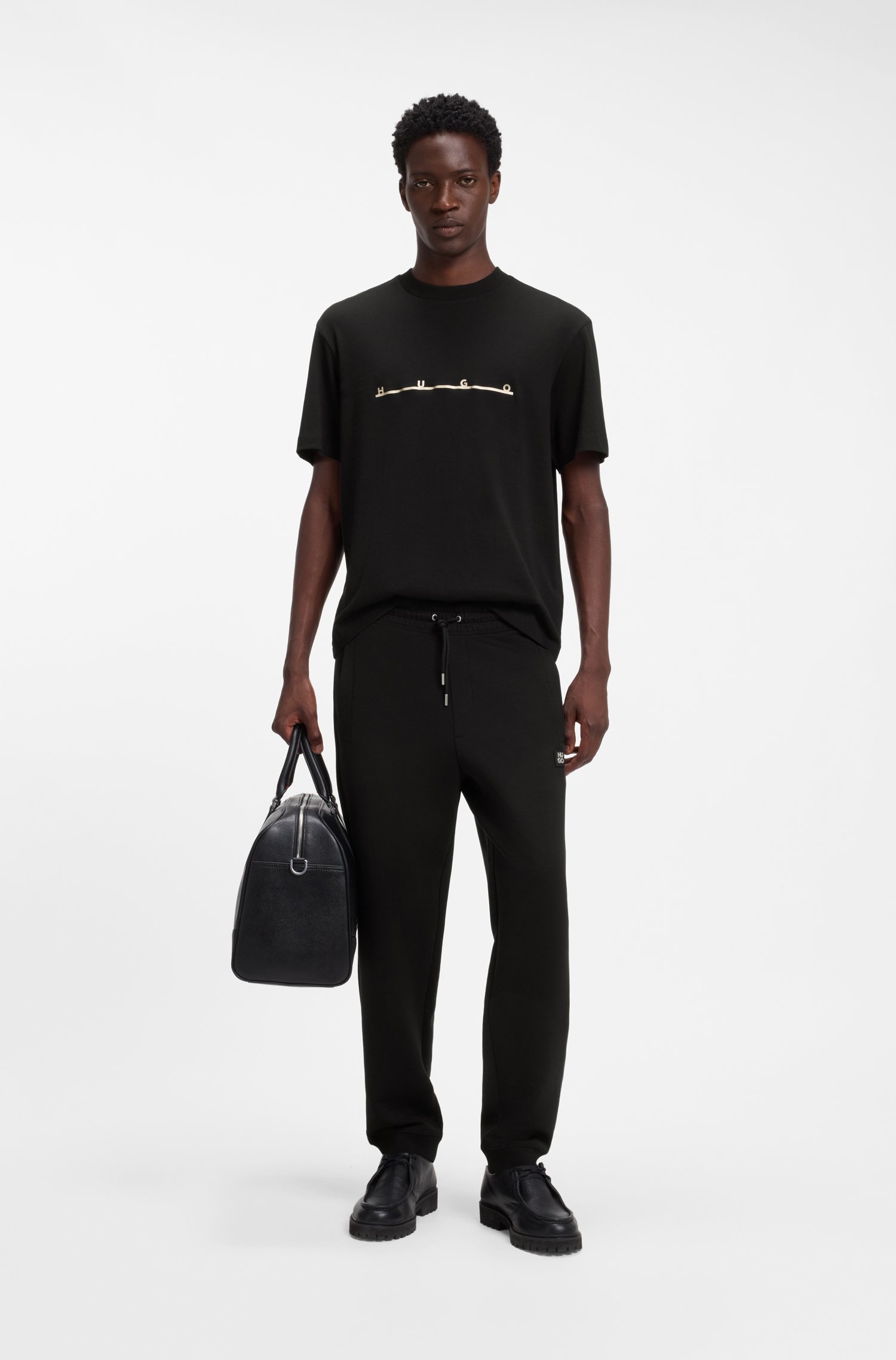 Hugo Relaxed-fit T-shirt with zigzag stitching detail herr – bild 2