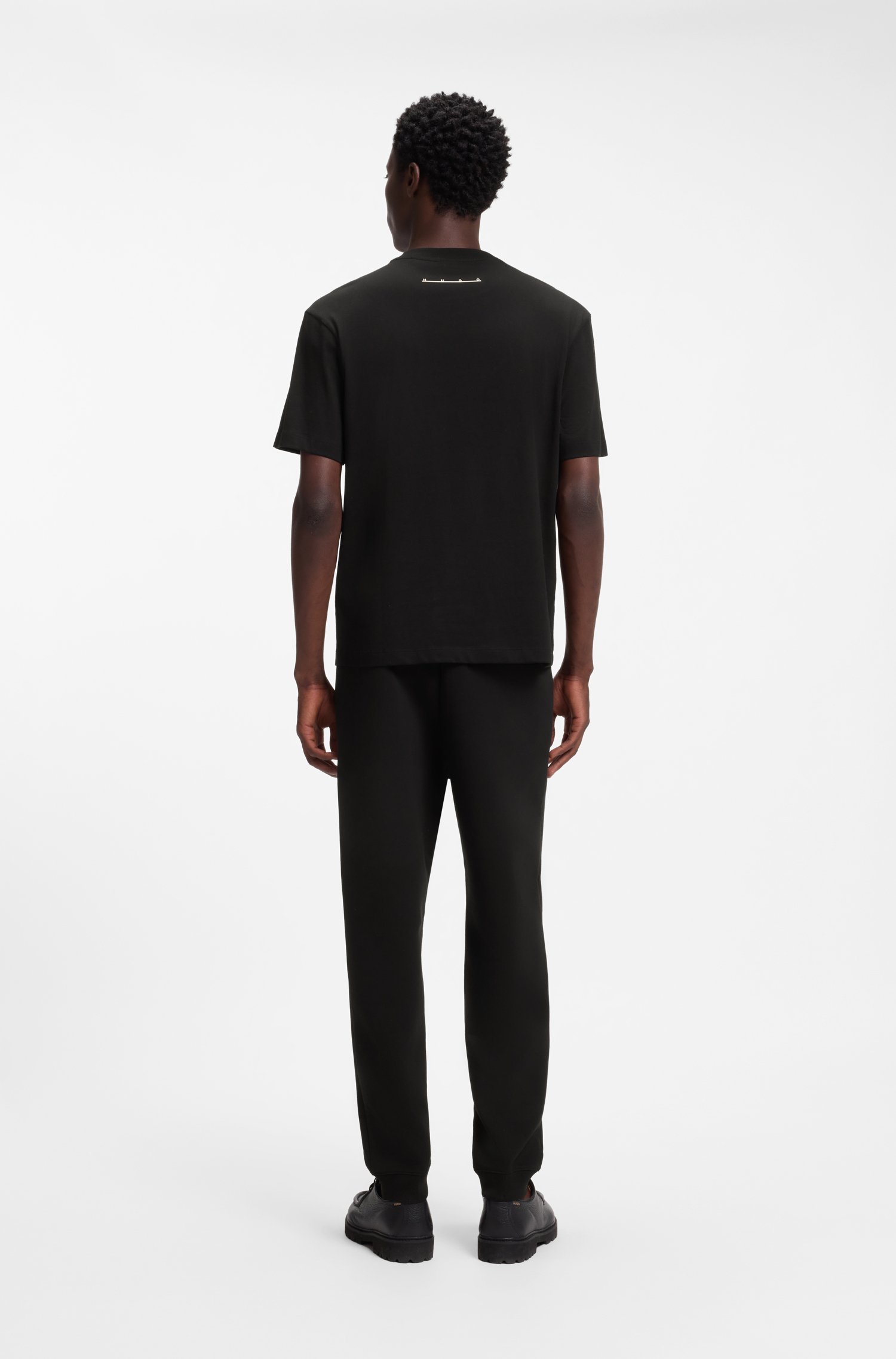 Hugo Relaxed-fit T-shirt with zigzag stitching detail herr – bild 3