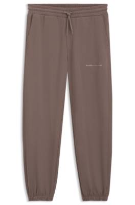 Hugo Relaxed-fit cotton trousers with streetwear logo casual byxor herr – bild 4