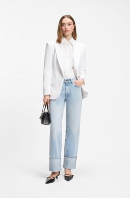 Faux-leather handbag with heart charm, Black