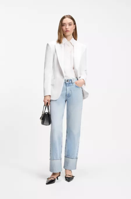 Faux-leather handbag with heart charm