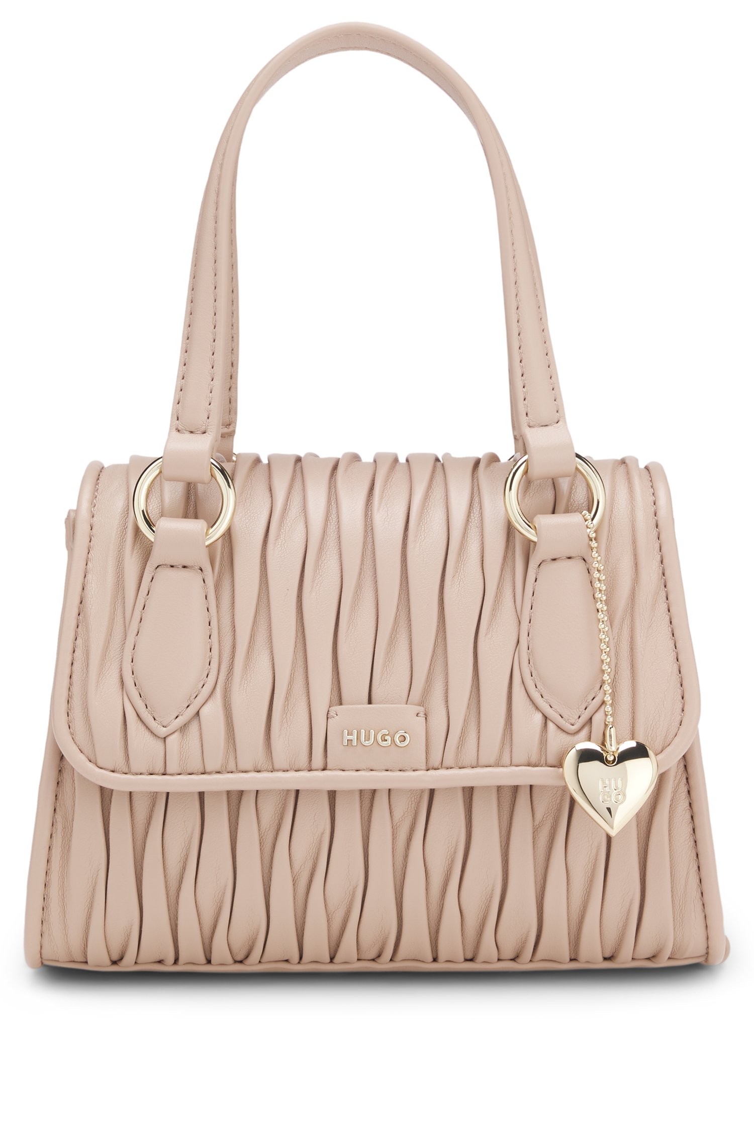 Hugo Faux-leather handbag with heart charm handväskor & axelremsväskor dam