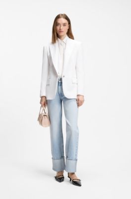 Faux-leather handbag with heart charm, light pink