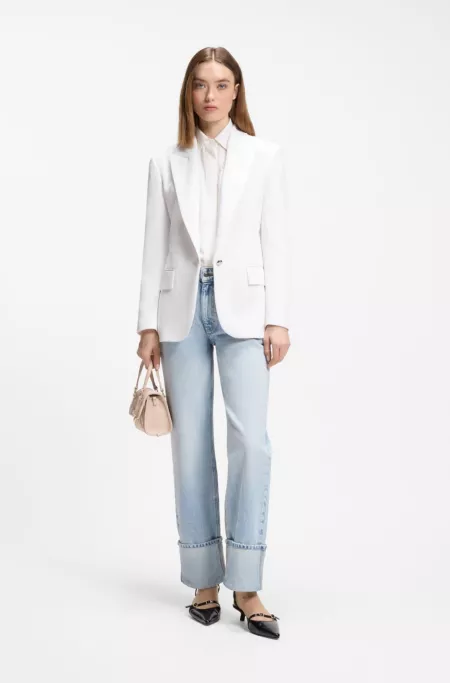 Faux-leather handbag with heart charm