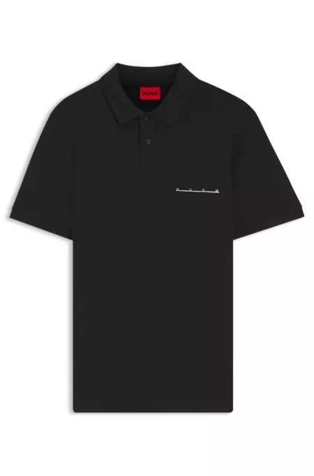 Polo shirt in cotton piqué with logo detail