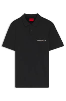 Hugo Polo shirt in cotton piqué with logo detail pikéer herr – bild 4